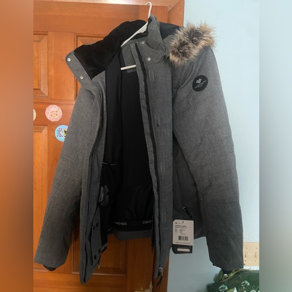 NWT Charcoal Grey Women’s Jacket- Obermeyer Tuscany II Winter Jacket - Picture 2 of 6
